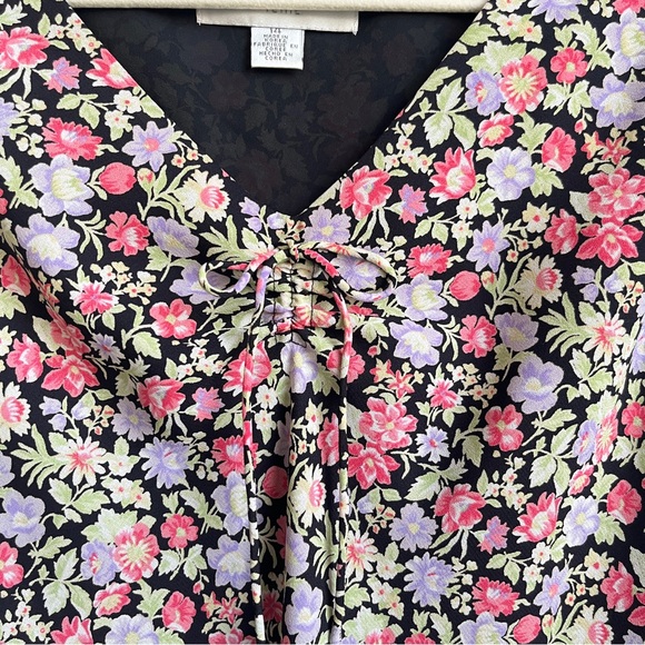 Vintage Babydoll Floral Dress Women's 14 90s Sweet Feminine‎ Country Western - Picture 11 of 12